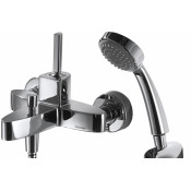 Смеситель для ванны с коротким изливом с аксессуарами Bravat Spring F679113C-B