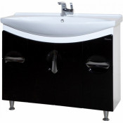 Тумба напольная Bellezza Лагуна 105 с раковиной Dreja черная