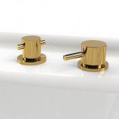 Смеситель на борт ванны Радомир Мини-Бриз золото 1-27-3-0-0-608