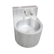 Раковина антивандальная Nofer 13036.W со смесителем и кнопкой