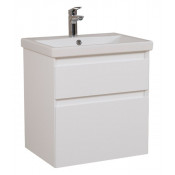 Тумба с раковиной подвесная Аква Родос Элит 60 белая матовая