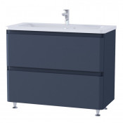 Тумба с раковиной напольная Аква Родос Акцент 80 синий матовый