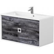 Тумба с раковиной подвесная Аква Родос Аурика 100 серый дуб