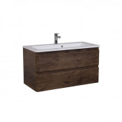 Тумба с раковиной подвесная Аква Родос Акцент 100 каштан