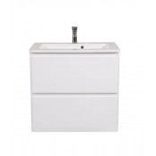 Тумба с раковиной подвесная Аква Родос Акцент 80 белая