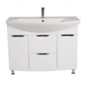 Тумба с раковиной напольная Аква Родос Глория 108 белая