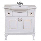 Тумба с раковиной напольная Аква Родос Беатриче 80 патина золото