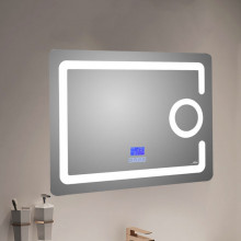Зеркало с LED-подсветкой Melana 8060 подогрев/часы/косметическое зеркало/Bluetooth MLN-LED091B