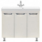 Тумба с раковиной Misty Петра 105 с 3 ящиками, цвет белый