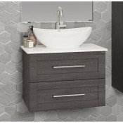 Тумба с раковиной подвесная Санта Венера 70 221010 дуб шале графит