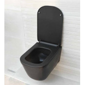 Унитаз подвесной безободковый с сиденьем Kerasan Tribeca 511431 черный матовый