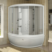 Душевой бокс Радомир Калифорния матовый 1-04-1-0-4-0801 с крышей "сендвич" (комплект 1)