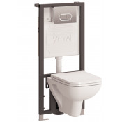 Подвесной унитаз с инсталляцией комплект Vitra S20 9004B003-7204