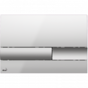 Клавиша смыва AlcaPlast Basic M1743, хром - глянцевая/матовая