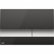 Клавиша смыва AlcaPlast Basic M1728-2, черный/хром-матовая