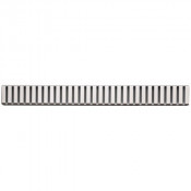 Решетка Alcaplast LINE-650L (Нержавеющая сталь глянцевая)