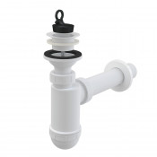 Сифон для умывальника DN40 с пластмассовой peшeткой DN63 AlcaPlast A42
