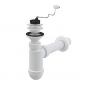 Сифон для умывальника DN40 с пластмассовой peшeткой DN63, с цепочкой AlcaPlast A42R
