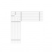 Решетка для дренажного углового желоба 75 мм, нержавеющая сталь AlcaPlast ADZ-R304R