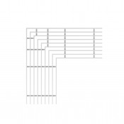 Решетка для дренажного углового желоба 100 мм, нержавеющая сталь AlcaPlast ADZ-R324R