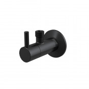 Угловой вентиль с фильтром 1/2"×3/8", черный-мат AlcaPlast ARV001-BLACK