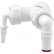 Колено с двумя штуцерами G1"/8–23 с обратными клапанами AlcaPlast P149Z