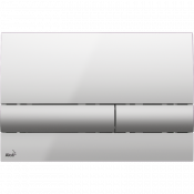 Клавиша смыва AlcaPlast Basic M1713, хром - глянцевая/матовая