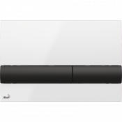 Клавиша смыва AlcaPlast Basic M1710-8, белый/черный