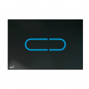 Кнопка управления бесконтактная Slim с подсветкой, стекло-черный AlcaPlast NIGHT LIGHT-1-SLIM