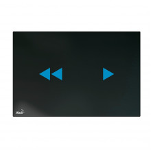 Кнопка управления бесконтактная Slim с подсветкой, стекло-черный AlcaPlast NIGHT LIGHT-2-SLIM