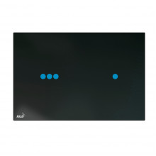 Кнопка управления бесконтактная Slim с подсветкой, стекло-черный AlcaPlast NIGHT LIGHT-3-SLIM