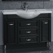 Тумба с раковиной напольная Санта Монарх 105 700162 чёрная