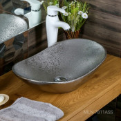 Раковина накладная Melana MLN- 7811ASS серебро