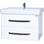 Тумба подвесная Bellezza Рокко 70 с раковиной Santek белая