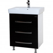 Тумба напольная Bellezza Рокко 50 с раковиной Santek черная
