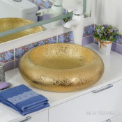 Раковина накладная Melana MLN-7031ASJ золото