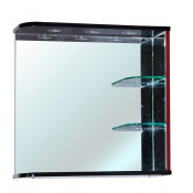 Зеркало Bellezza Рио 70 с ИК выключателем правое черное/красное