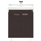 Тумба с раковиной Misty Джулия Qvatro 65 напольная прямая, цвет коричневый