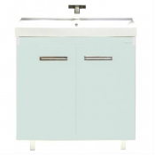 Тумба с раковиной Misty Джулия Qvatro 75 напольная прямая, цвет белый