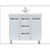 Тумба с раковиной Misty Петра 105 с 3 ящиками, цвет бежевый