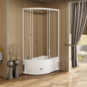 Душевой уголок Радомир 120х80 высокий поддон прозрачный 1-03-1-2-0-0090 правый