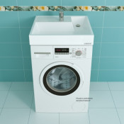 Раковина над стиральной машиной Санта Юпитер 60*9*60 900116 с кронштейнами