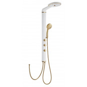 Душевая панель Gllon белая/золото GL-SL1301GW