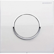 Клавиша смыва Geberit Sigma 10 116.015.KJ.1,цвет белый/хром глянец, для писсуаров