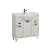 Тумба с раковиной Aquanet Тесса Декапе 85 жасмин/золото 201800 + 183871