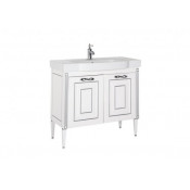Тумба с раковиной Aquanet Паола 90 белый/серебро 186121+185340