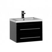 Тумба с раковиной Aquanet Верона 58 черный 180175+204117