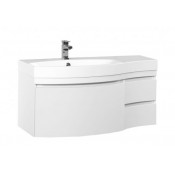Тумба с раковиной Aquanet Опера 115 L белый 169656+169398