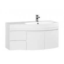 Тумба с раковиной Aquanet Опера 115 R белый 169654+169399