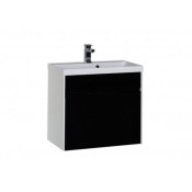 Тумба с раковиной Aquanet Латина 70 черный 180001+179394